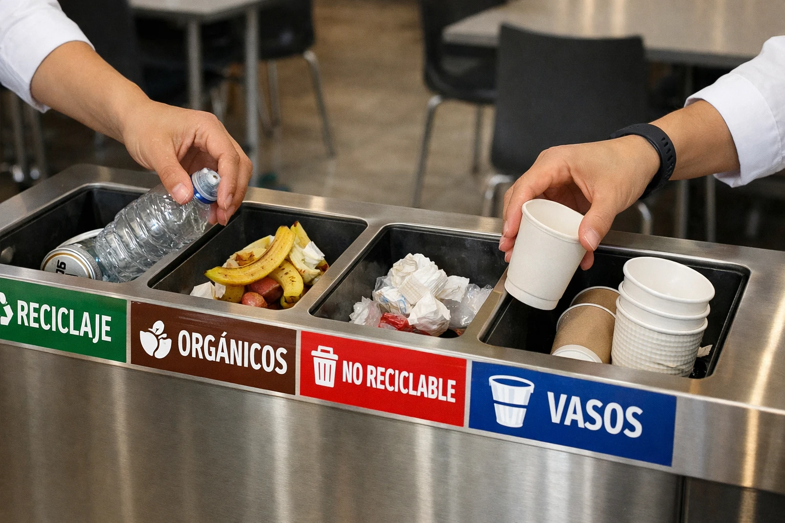 Separación en la fuente en empresa colombiana con ecopuntos modulares ECHO