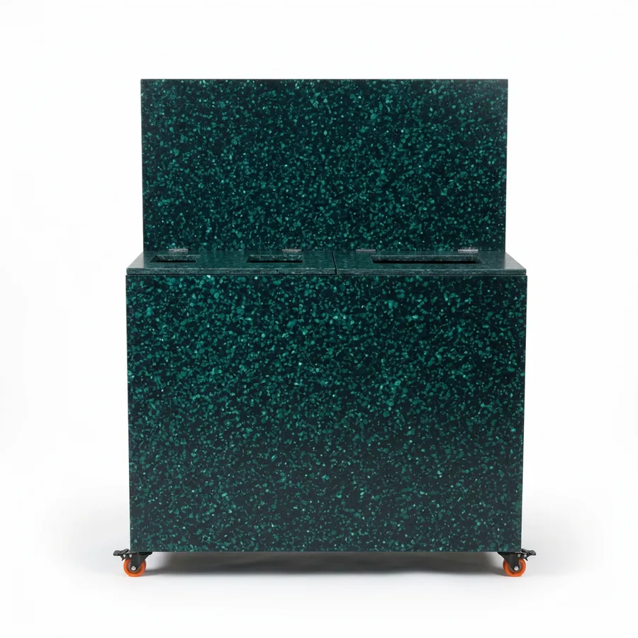 ECHO Modular SZ TRIO — Ecopunto alto 3 compartimentos interior, vista frontal